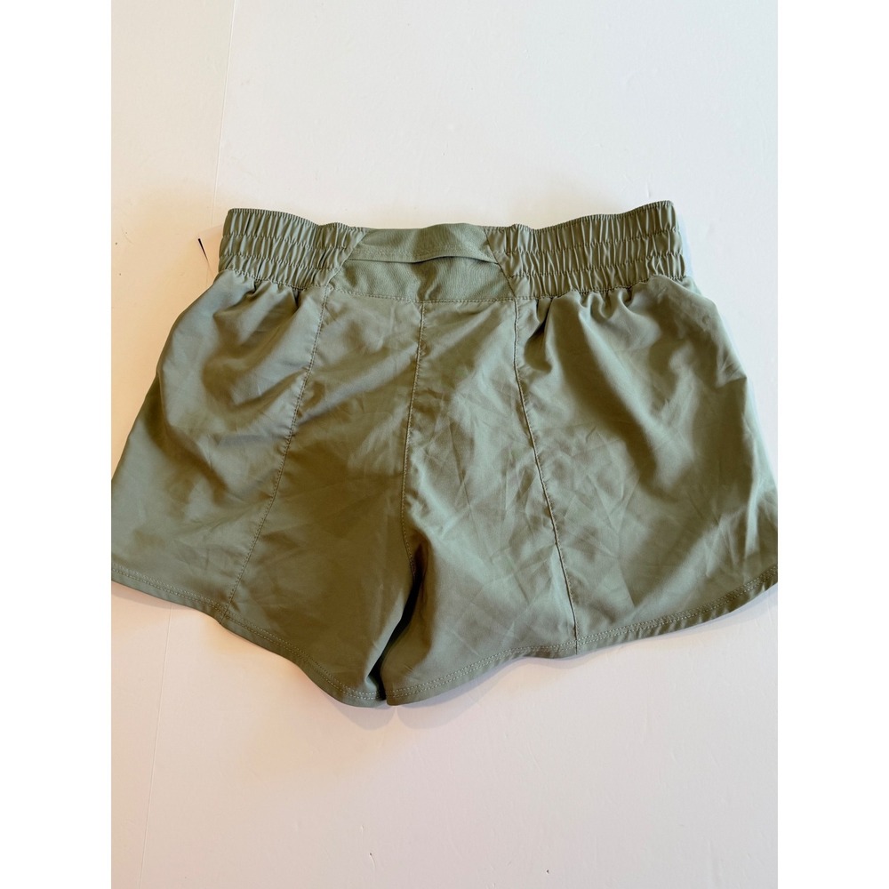 Nike Dri-FIT Loose Fit Running Shorts Olive Green Womens New - Picture 5 of 7